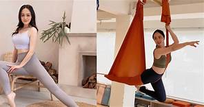 【甩油教官】空中瑜伽2招進階動作，瑜珈老師Shany示範：空中搭腳綁腿、展布雙層龍卷風展現迷人體態！