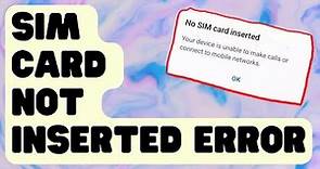 How To Fix SIM Card Not Inserted Error On Samsung Galaxy
