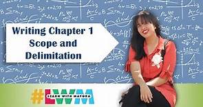 [Tagalog] Writing Chapter 1 Scope and Delimitation with Example