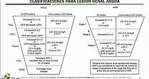 CLASIFICACIÓN DE RIFLE Y AKIN PARA LESION RENAL AGUDA