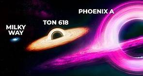 TON 618 VS PHOENIX A | Black Hole Size Comparison