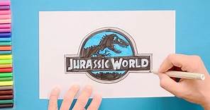 How to draw Jurassic World Logo