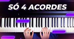 Como tocar 10 MÚSICAS só com 4 ACORDES no teclado