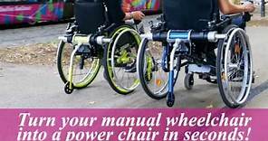 Turn your manual wheelchair into a powerchair in seconds with Light Drive.