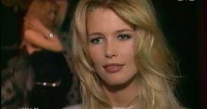 Claudia Schiffer interview exclusive on French TV in 1996
