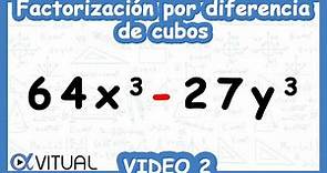 Factorización por Diferencia de Cubos Video 2 de 4