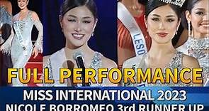 FULL PEFORMANCE Nicole Borromeo 3rd Runner UP | Miss International 2023 Coronation Night