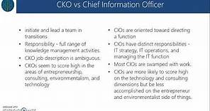 Chief Knowledge Officer vs Chief Information Officer