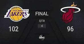 Lakers @ Heat Game 4 | NBA on ABC Live Scoreboard | #NBAFinals Presented by YouTube TV