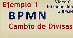 Ejemplo 1 BPMN. Cambio de Divisas. 01 / Introducción a BPMN