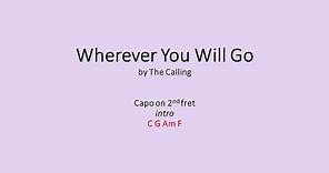 Wherever You Will Go by The Calling - Easy chords and lyrics