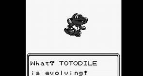 Evolution Series The evolution of Totodile Pokemon Crystal (Gameboy Color GBC)