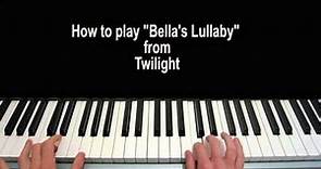 Bella's Lullaby Piano Tutorial Carter Burwell - Twilight