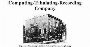 Computing-Tabulating-Recording Company