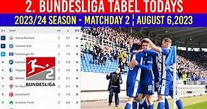 Bundesliga 2 Table Today Matchday 2 ¦ Bundesliga 2 Table & Standings 1023/2024