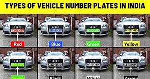 Types of Vehicle Number Plates in India | Types of Number Plates in India