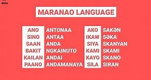Learn Maranao Language: Basic words with examples