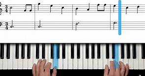 钢琴 生日快乐歌 简化版乐谱与指法教学