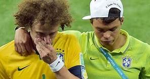 David Luiz llorando despues del partido (crying after the world cup match) #respect
