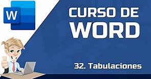 32 Como insertar tabulaciones en Word - CURSO DE WORD GRATIS