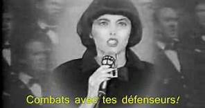 Mireille Mathieu singing La Marseillaise (with lyrics)