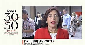 Dr. Judith Richter at the #Forbes3050 Summit