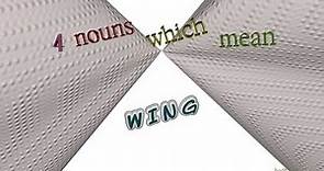 wing - 6 nouns meaning wing (sentence examples)
