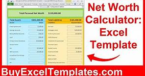 Net Worth Calculator Excel Spreadsheet: How to calculate personal net worth in Excel template