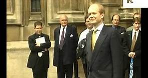 1998 William Hague Announces Win in Conservative Party Leadership Race