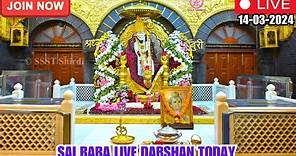 🔴Sai Baba Live Darshan Today || 14- March 2024 || Thursday || Saibaba || Shirdilive ©️SSST