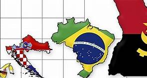 Comparação de Países por Área KM² | Size Comparison Country