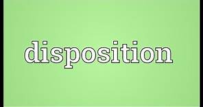 Disposition Meaning