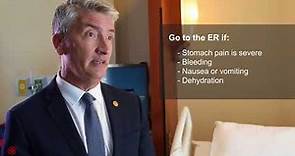 When you should go to ER for stomach pain.
