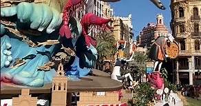 Fallas de Valencia 2023 Spain before the Cremà or Burning of Statues #shorts