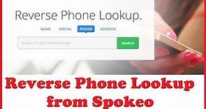 Reverse Phone Lookup from Spokeo