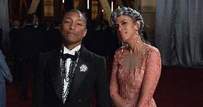 Pharrell Williams & Mimi Valdes - 2017 Oscars E! Glambot