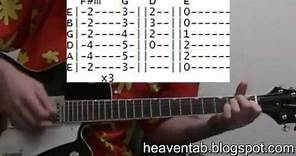 The Cure Just Like Heaven Guitar Lesson with Chords and Tab Tutorial