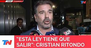 "ESTA LEY TIENE QUE SALIR": Cristian Ritondo, Diputado Nacional JxC