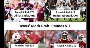 49ers 7 round mock draft with pick/position analysis + NFL Draft thoughts & Fallout TV show review