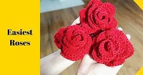 Crochet Roses For Beginners - 3 easy rows!