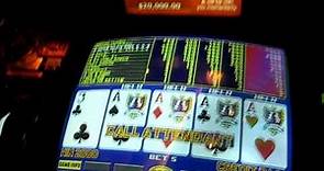 Video Poker Jackpot - 4 Aces Dealt, Waiting for a Kicker