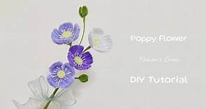 Poppy Flower Craft Tutorial: How to Make Poppy with Pipe Cleaners (Handmade Gift/Home Decor)