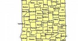 Indiana Editable US Detailed County and Highway PowerPoint Map - MAPS for Design