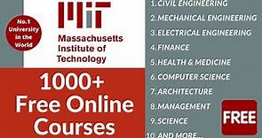 MIT Free Online Courses | Free Courses by Massachusetts Institute of Technology