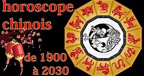 Comment calculer son signe astrologique chinois, avec calendrier chinois complet de 1900 à 2030.
