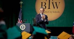 President Obama Gives Commencement Address at Booker T. Washington High School