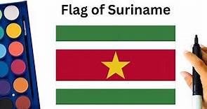 How to draw Suriname Flag | National Flag of Suriname