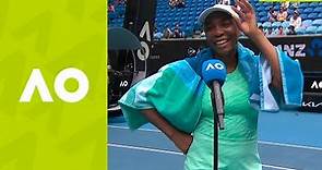 Venus Williams: "That never gets old!" (1R) on-court interview | Australian Open 2021