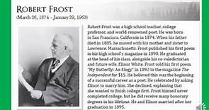 M1 U3 L4 Robert Frost biography