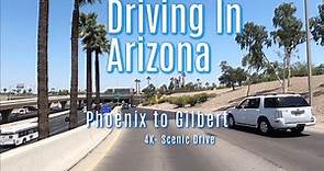 Driving In Phoenix 4K | Freeway Tour Downtown Phoenix Gilbert
